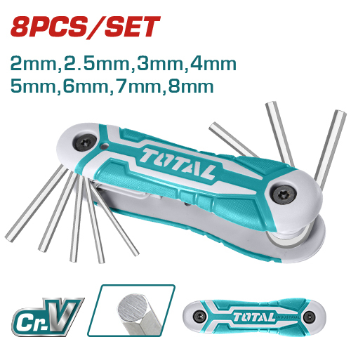 JUEGO DE LLAVES ALLEN 2MM-8MM PLEGABLE - CRV THT1061826- TOTAL