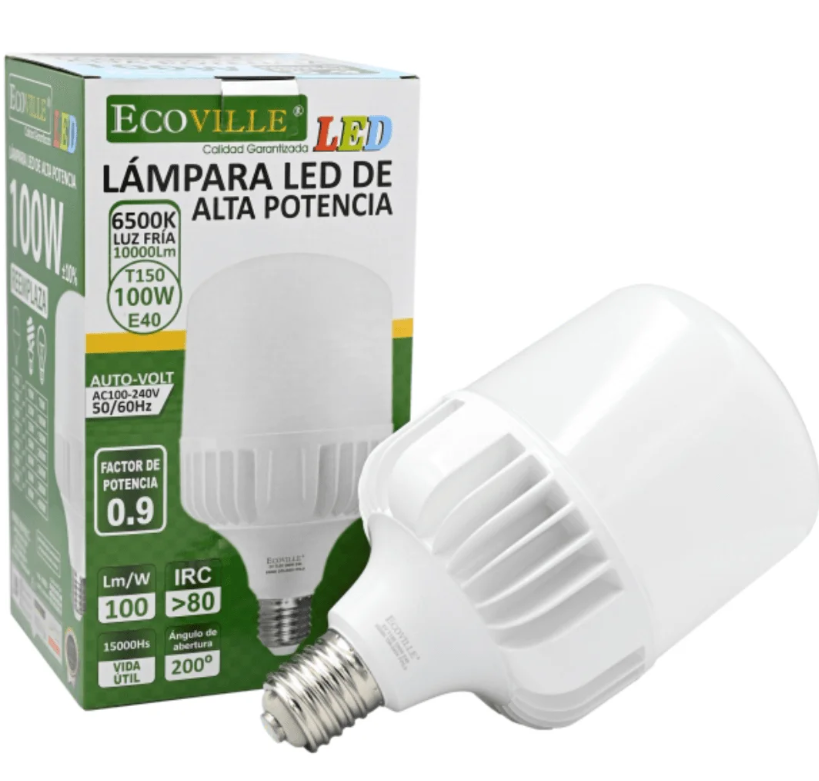 LAMPARA LED 100W E40 6500K ECOVILLE