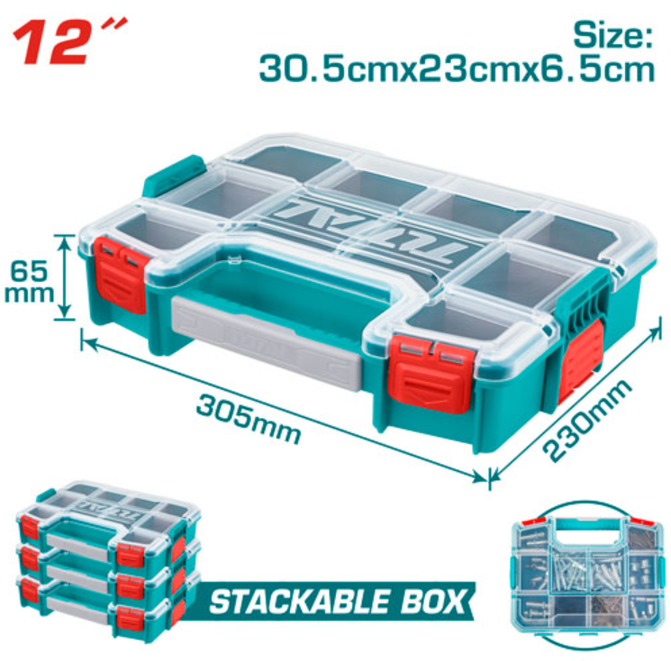 ORGANIZADOR DE PLÁSTICO 30,5 X 23 X 6,5CM - TOTAL