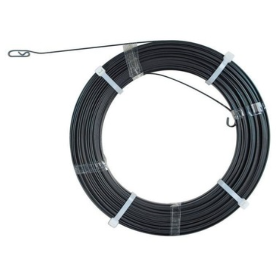 CINTA PASACABLES NEGRO C/A ACERO 15MTS ECOVILLE