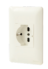 TOMA SCHUKO BLANCO ALPES CURVE ELEKTRON