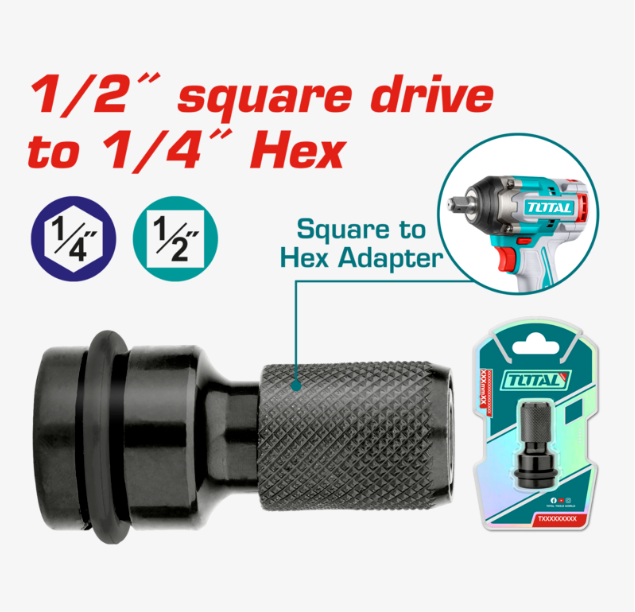 ADAPTADOR PARA LLAVE DE IMPACTO 1/2 TOTAL 9134