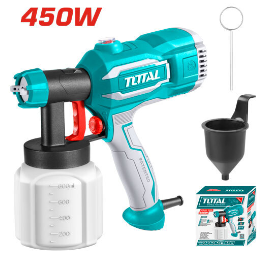 PISTOLA DE PINTURA 450W (POTE PLÁSTICO) -TOTAL TT3506
